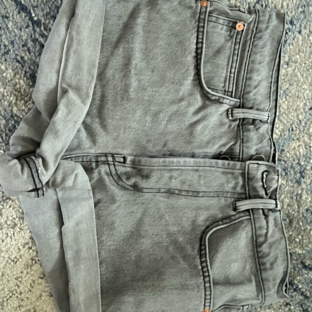 Raye grey denim shorts